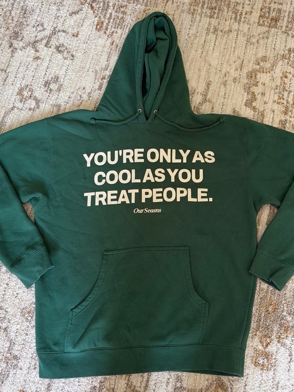 Forest Green Graphic Hoodie — Women's Pullover